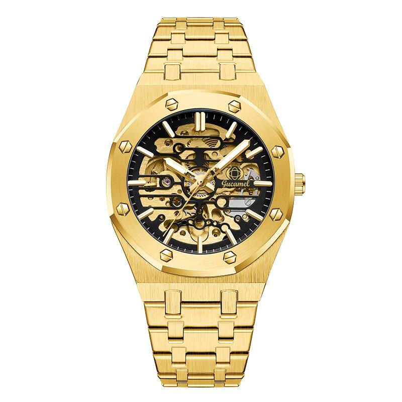 New Top Brand Men's Mechanical High-end Watch Hollow Automatic Mechanical Watch Men's Waterproof Luminous Watch