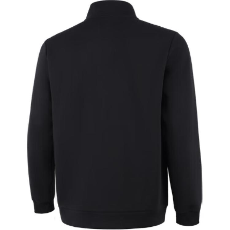 Li Ning Sweatshirts Men's Black Stand Collar Moderate Cardigan AWDUA75-1
