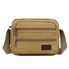 WTEMPO Retro Simple Couple Canvas Commuting Bags Casual Versatile Multi-layered Crossbody Bags Wear-resistant Zipper Single-shoulder Bags