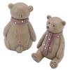 Scarf Bear Ornament Exquisite Workmanship Resin Bear Statue with Antislip Soft Rubber Pad for Living Room Porch