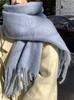 Autumn and winter new plaid scarf women's Korean atmosphere fashion versatile imitation cashmere thickened warm knitted scarf