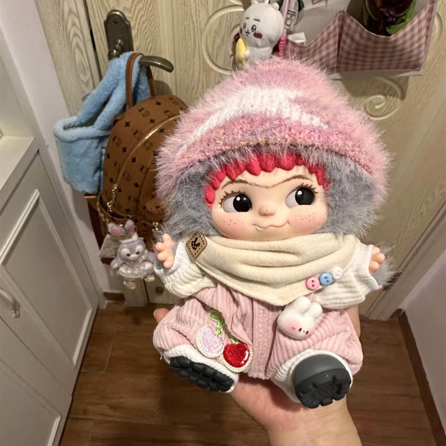 

Вакуку 20 см вакуку хип-вечеринка слюнявчик одежда хлопковая кукла слепая коробка плюшевая кукла одежда