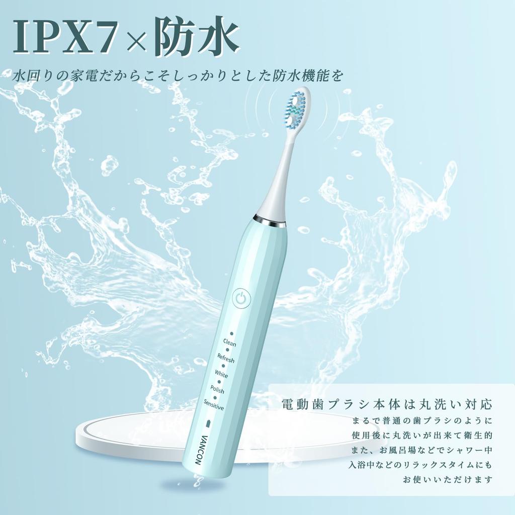 Mankang Good Electric Toothbrush Upgraded Sonic Ultrasonic Toothbrush Replacement Brush IPX7 Sonic Toothbrush with 5 Fast 180 Days of Low Noise Brush