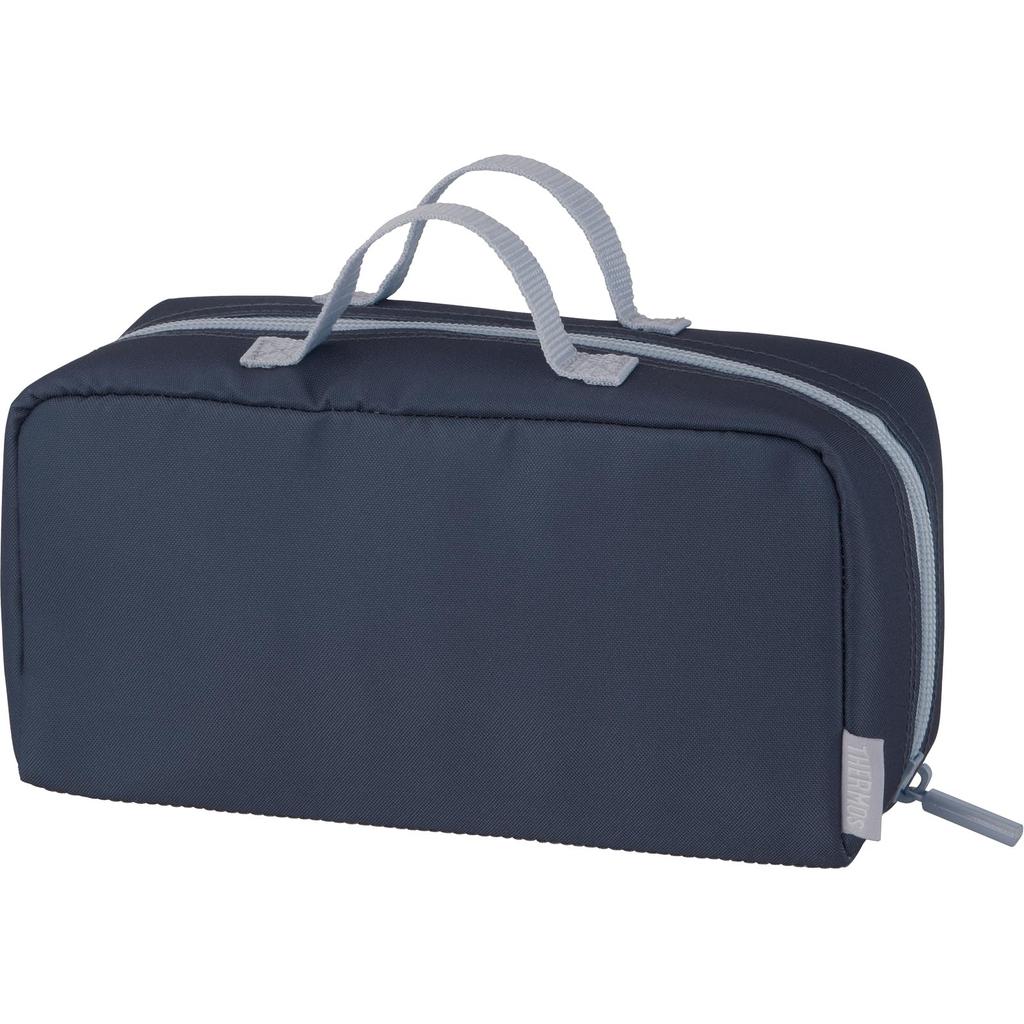 Thermos Vacuum Insulated Soup Lunch Gray with Insulated Pouch Set, 800ml, Navy, (JEH-800 GNV)