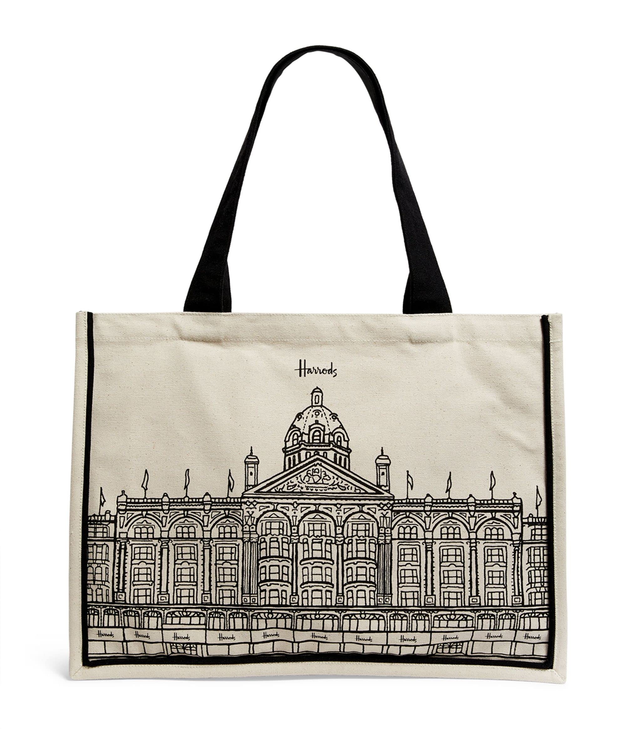 

UK Harrods Canvas Tote Bag Shopping Bag L Size Harrods Small Harrods Door Tote Bag L [Harrods] [Genuine Product]