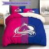 Colorado Avalanche Pattern Bedding Quilt Set  Home Decoration  Gift (1 * Duvet Cover + 2 * Pillowcase  Without Core)