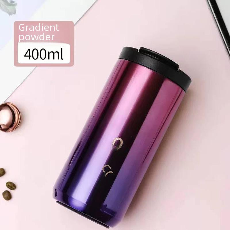 Tragbarer Isolier-Kaffeebecher aus Edelstahl für Damen, für Studenten und Paare