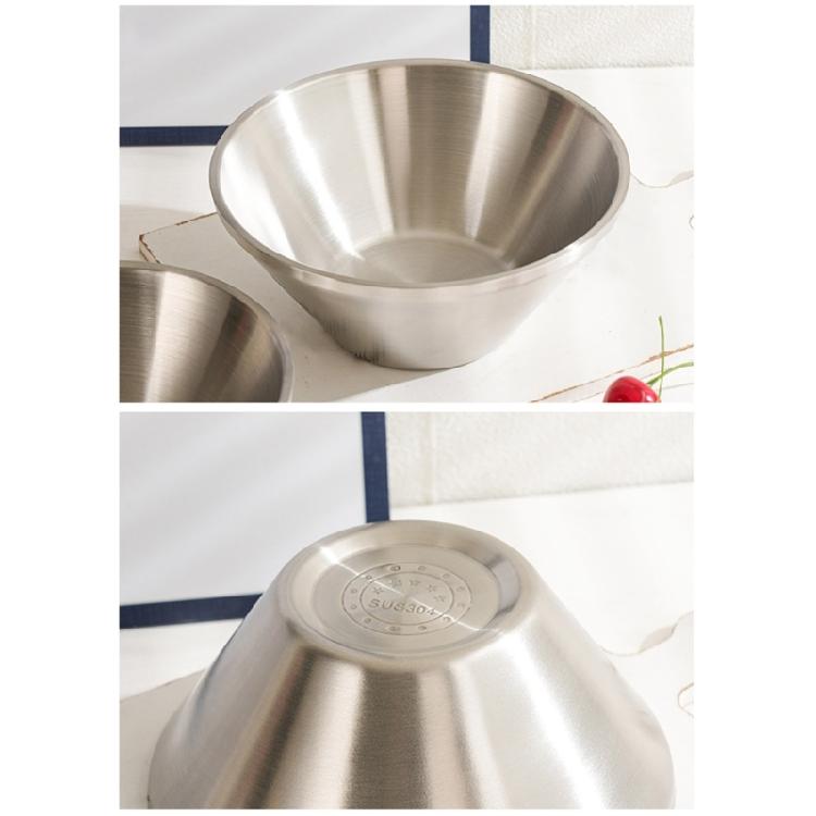 Double Wall Insulated Metal Soup Bowl Kitchen Serving Bowl V Shape Mixing Salad Bowl Dessert Cups Food Container