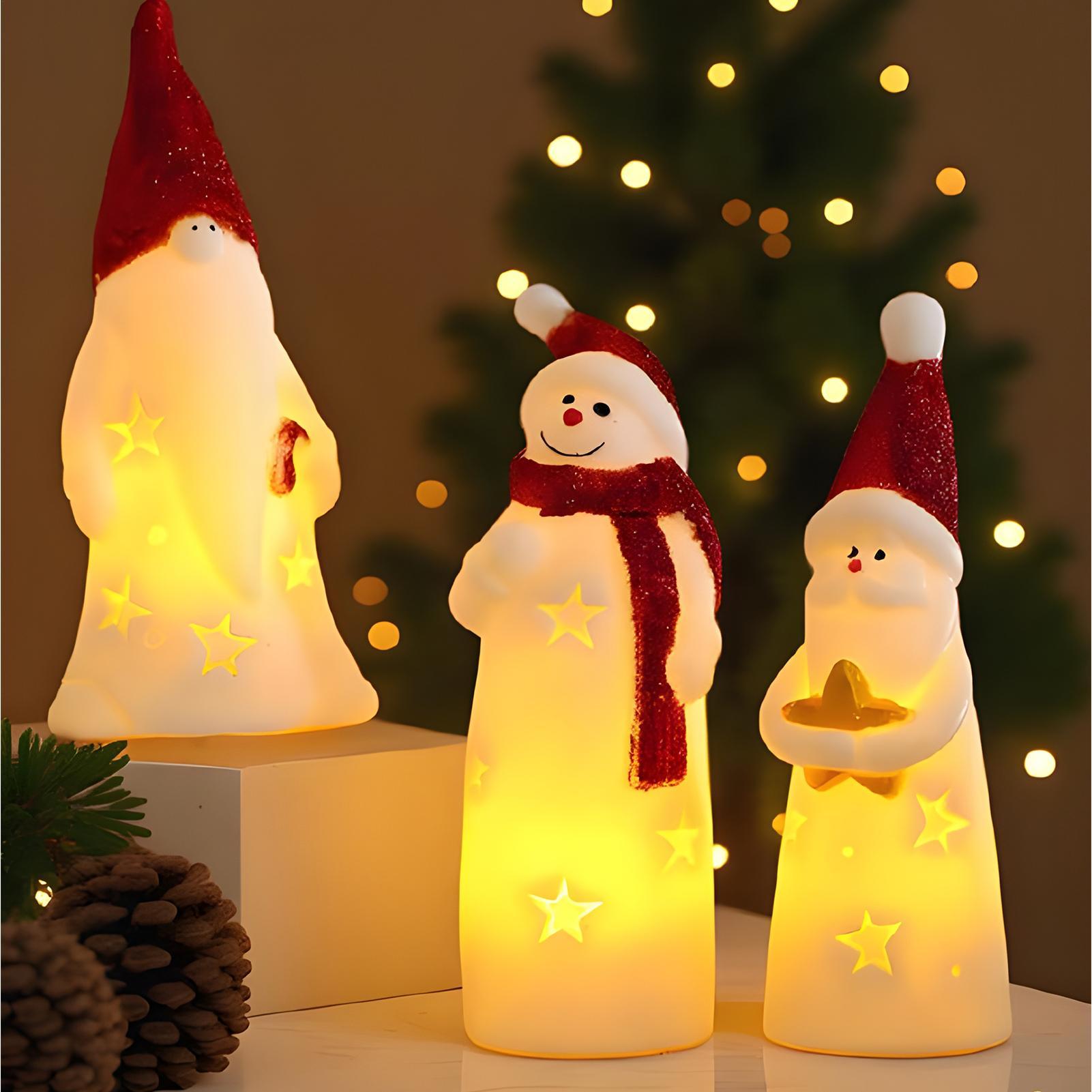 Christmas Santa Night Light Cute Winter Holiday Desk Christmas Snowman Santa Nightlight for Children s Room Dorm Room Study China Mainland