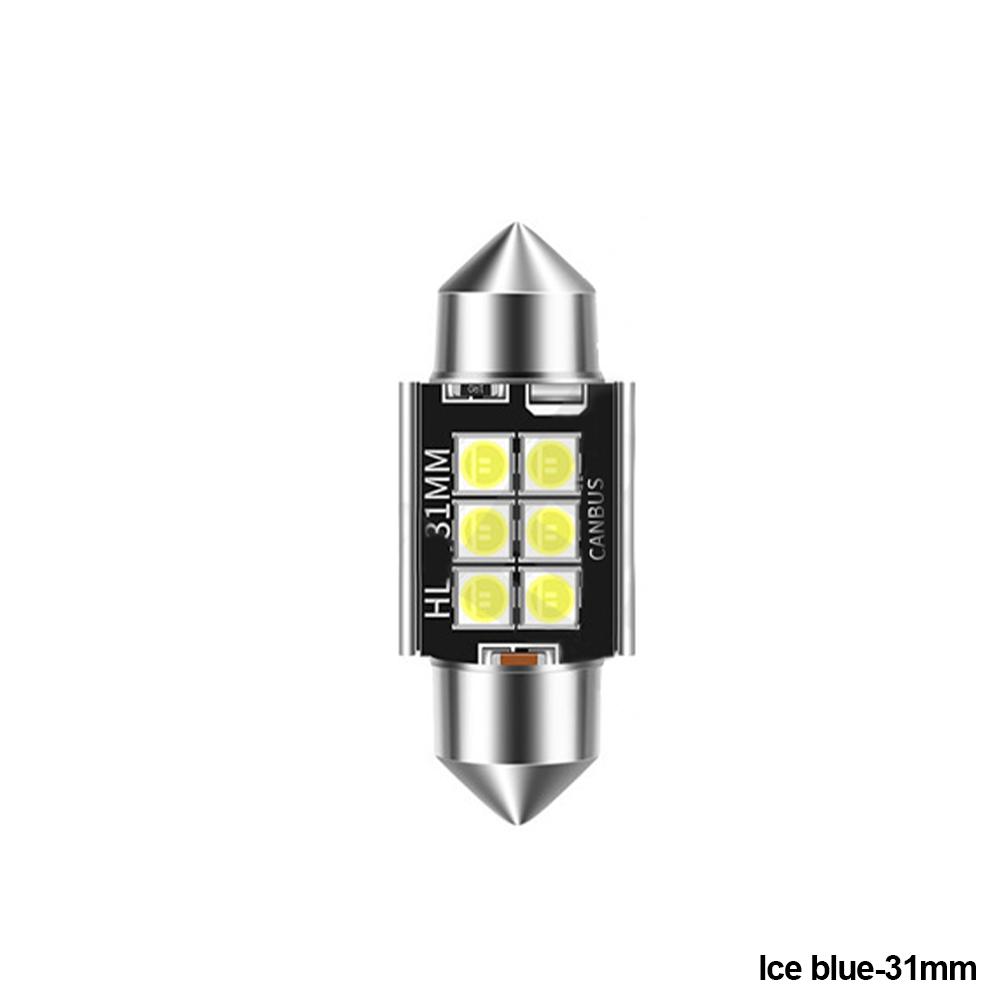 1Pc 31MM 36MM 39MM 41MM 6LED 3W Bulbs Canbus Festoon C5W 3030 Chip Car Interior Dome Light Reading Light 12V/24V White Ice Blue Bulbs 7