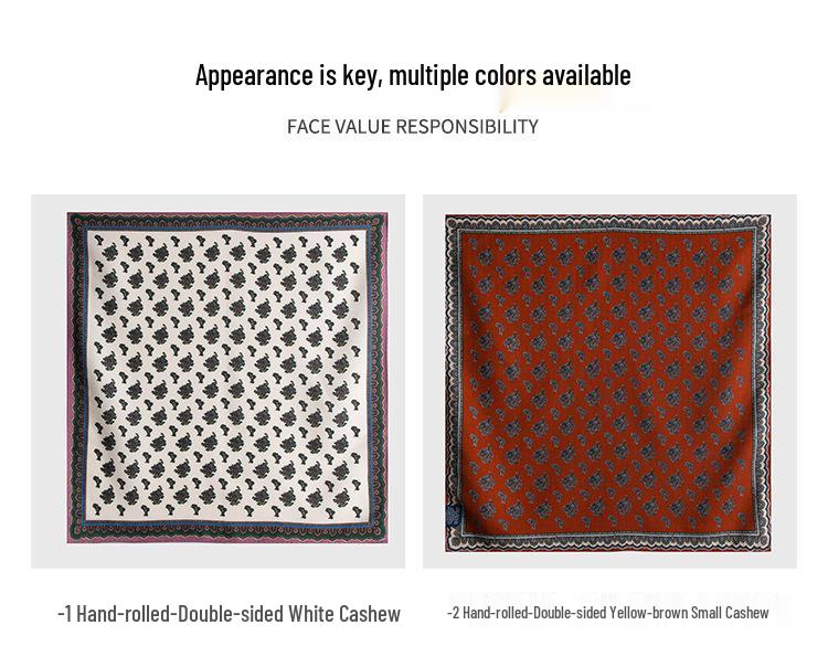 Elegant Versatile Double-Sided Cashew Print Scarf: Fashionable Neckwear, Sun Protection & Warm Shawl for Women