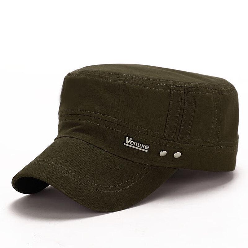 ZHENYUEQI Pure Cotton Flat Top Casual Hat Adjustable