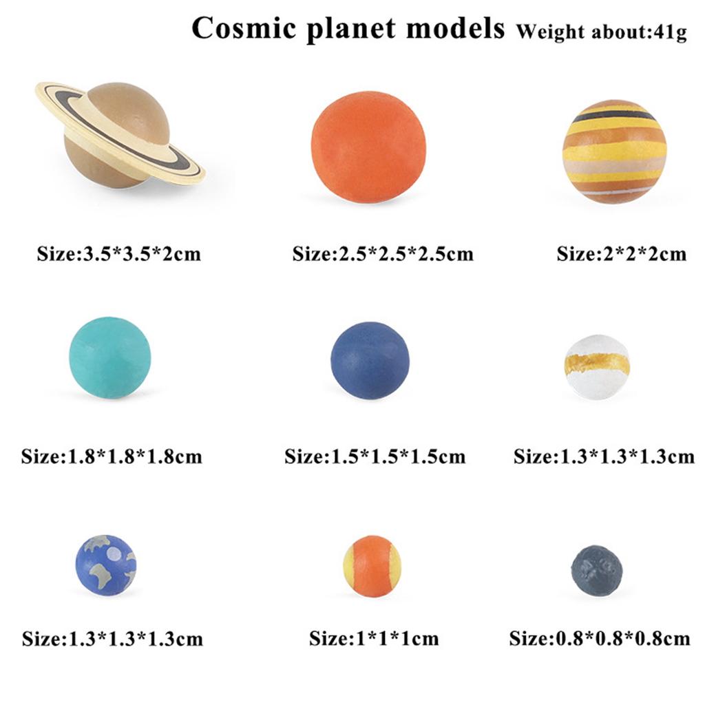Star Models Modely osmi planet sluneční soustavy Vesmírné planetární ozdoby Devět planet Vesmírné hračky Dětská raná výchova