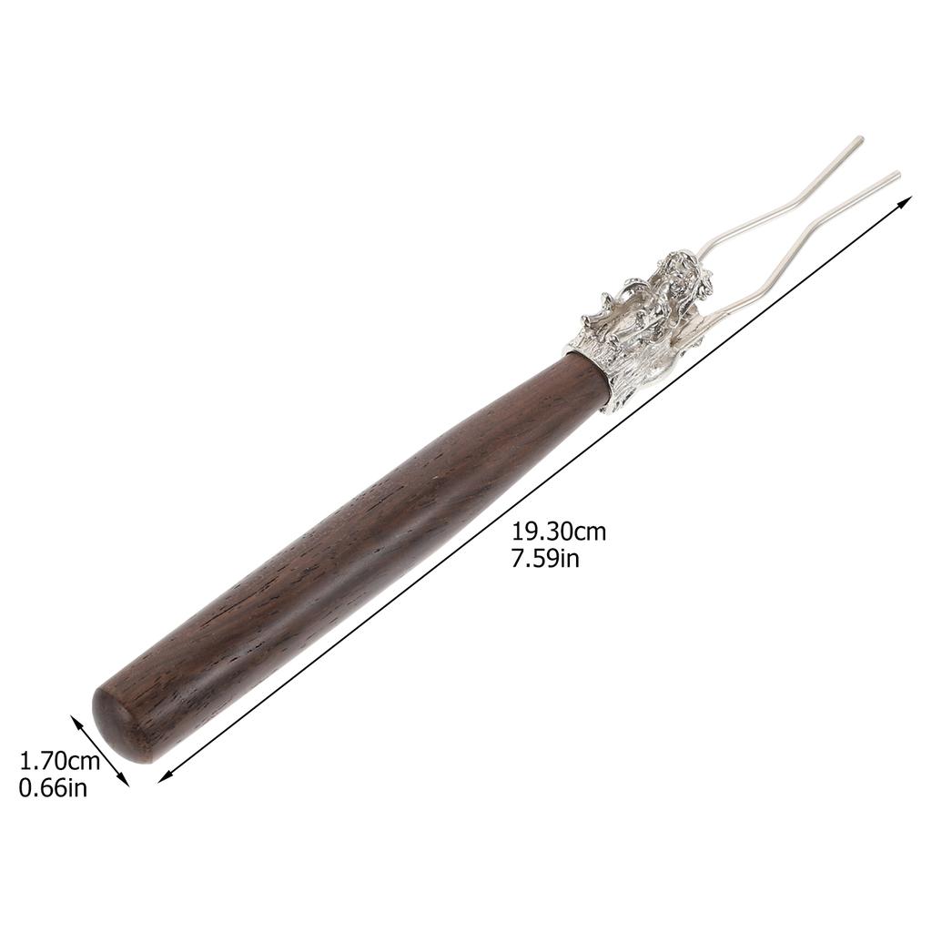 Praktischer Holz-Teetassen-Clip Kupfermaterial Rutschfestes Design Tee-Set-Zubehör Ergonomischer Griff Teezeremonie Zubehör