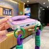 Purple monster suitable card bag lanyard IP16 Apple 13/14 mobile phone case 12 new creative bracket portable 15