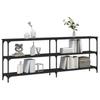 Console Table In Black 200 X 29 X 75 Cm Particleboard