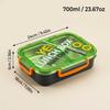 Microwavable 304 Stainless Steel Bento Box 2/3 Compartment Lunch Box Leakproof Food Storage Container With Lid For Kids School