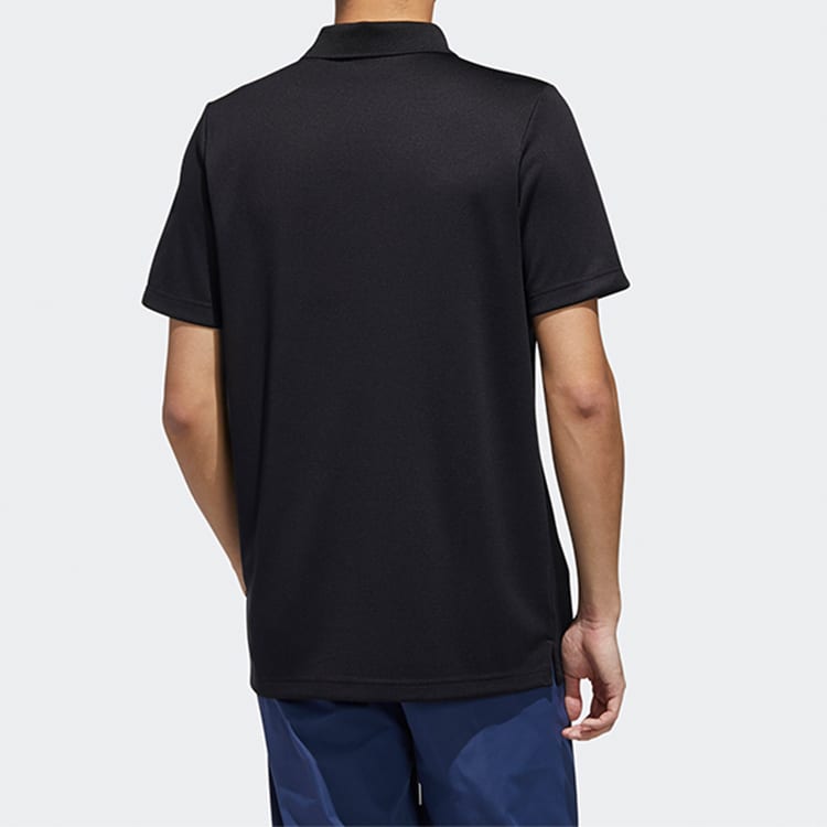 Adidas Polo Shirts Men's Black Polo Collar Moderate Straight Fit GL0483