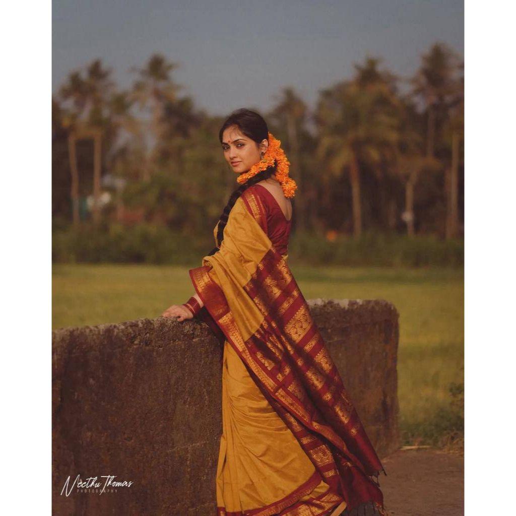 New Launch – Graceful Soft Lichi Silk Saree with Rich Jacquard Weaving & Elegant Pallu Finish