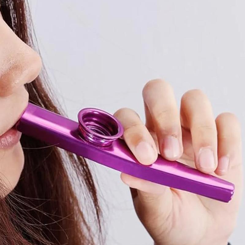 6Pcs/Set Metal Kazoo Instrument Mouth Flute Musical Party Musical Gift Flute Toy