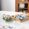 Set di Tazza da Caffè e Sottotazza in Ceramica Retro di Alta Gamma con Scatola Regalo per il Tè del Pomeriggio