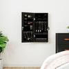 VidaXL Jewelry Cabinet with Mirror and LED Lighting Wall-Mounted Black 353248