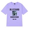 Winter Cat Blizzard Survivor Magic Wizard Cat T Shirt Unisex Women Funny Summer Short Sleeve Tshirts Unisex 100 Cotton Clothing