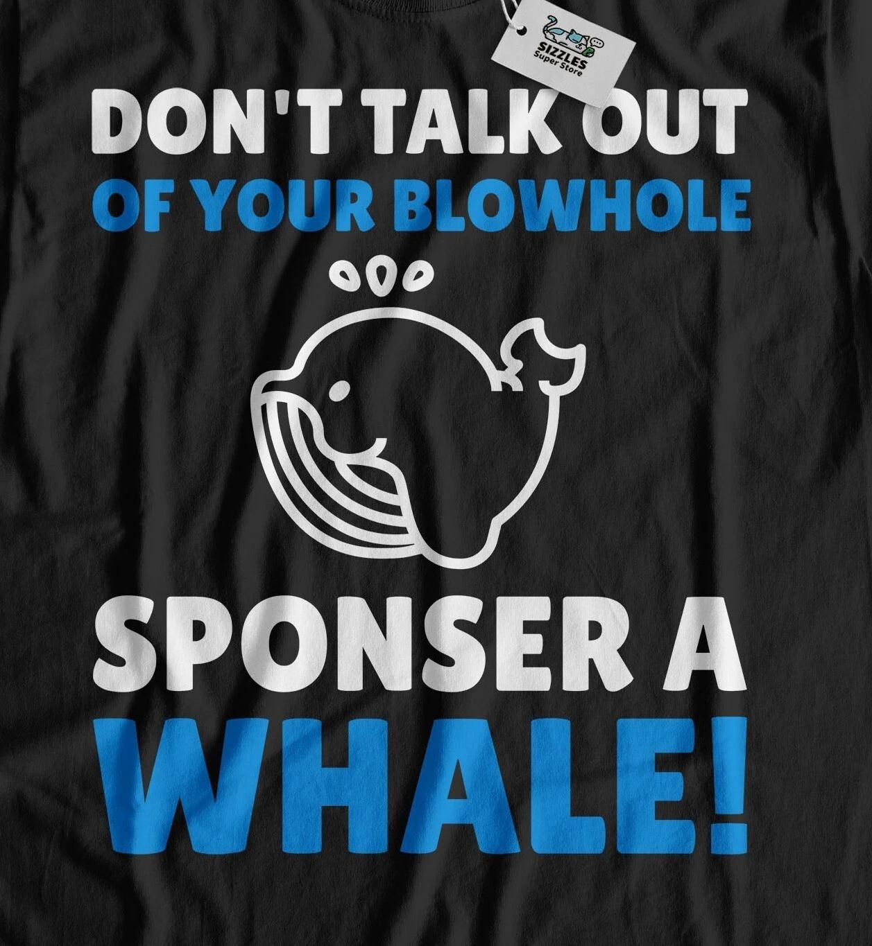 Sponsor A Whale! Unisex Funny Sloth T-Shirt Whale Conservation Awareness Gifts 3XL