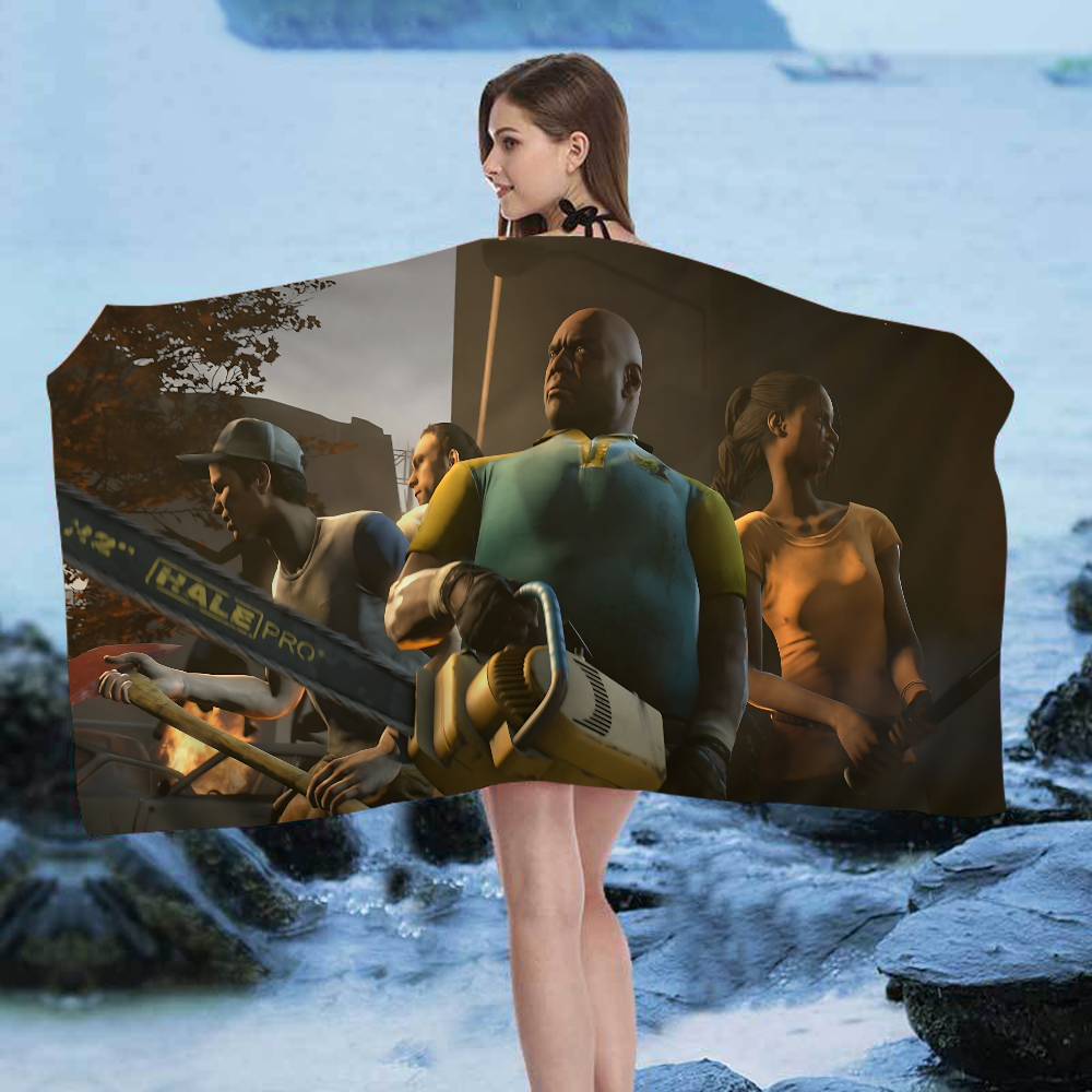 Hot Action Game Left 4 Dead Big Microfiber Beach Towels Quick Dry Towel Sand Beach Towels Pool Towel for Travel Swim Pool Yoga