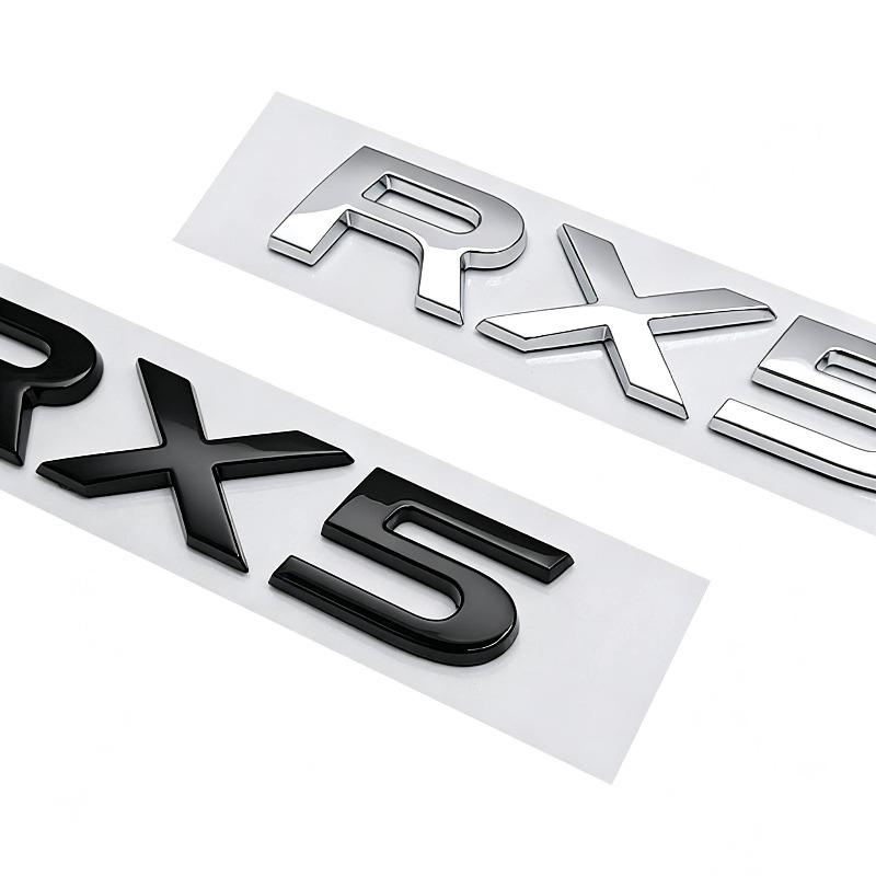Van toepassing op RX5 autosticker, woordlabel achterklep modellabel rx5 Engelse letter logo gewijzigd autologo