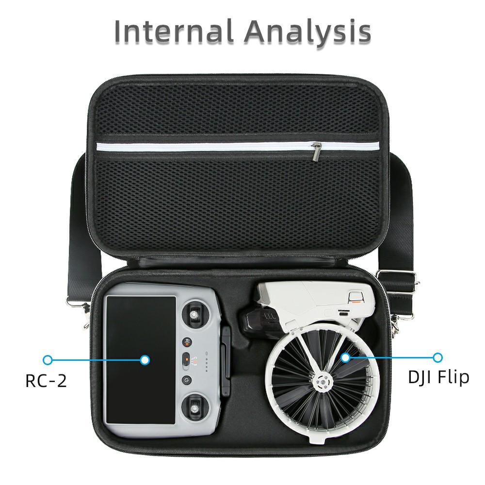 Carrying Case for DJI Flip + RC-2 Remote Controller Storage Bag RC Drone EVA Protective Bag