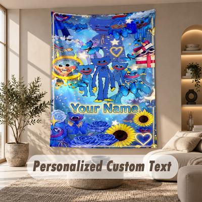 Poppy Playtime Tapestry, Personalized Custom Text, Wall Hanging Tapestry For Living Room Home Wall Decor