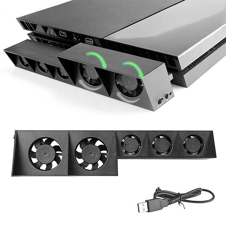 Video Game USB Cooling Fan Base for PS4 Consoles Accessories External Turbo Temperature Control for Playstation 4 Normal PS4