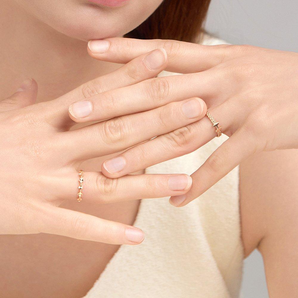 14K Gerin Clover Cutting Ring