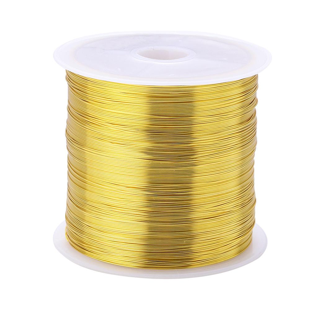 15-100Meters/Roll Gold Plated Copper Wire Bead Thread DIY Jewelry Making Metal Wire For Handmade Bracelets Jewelry Crafts