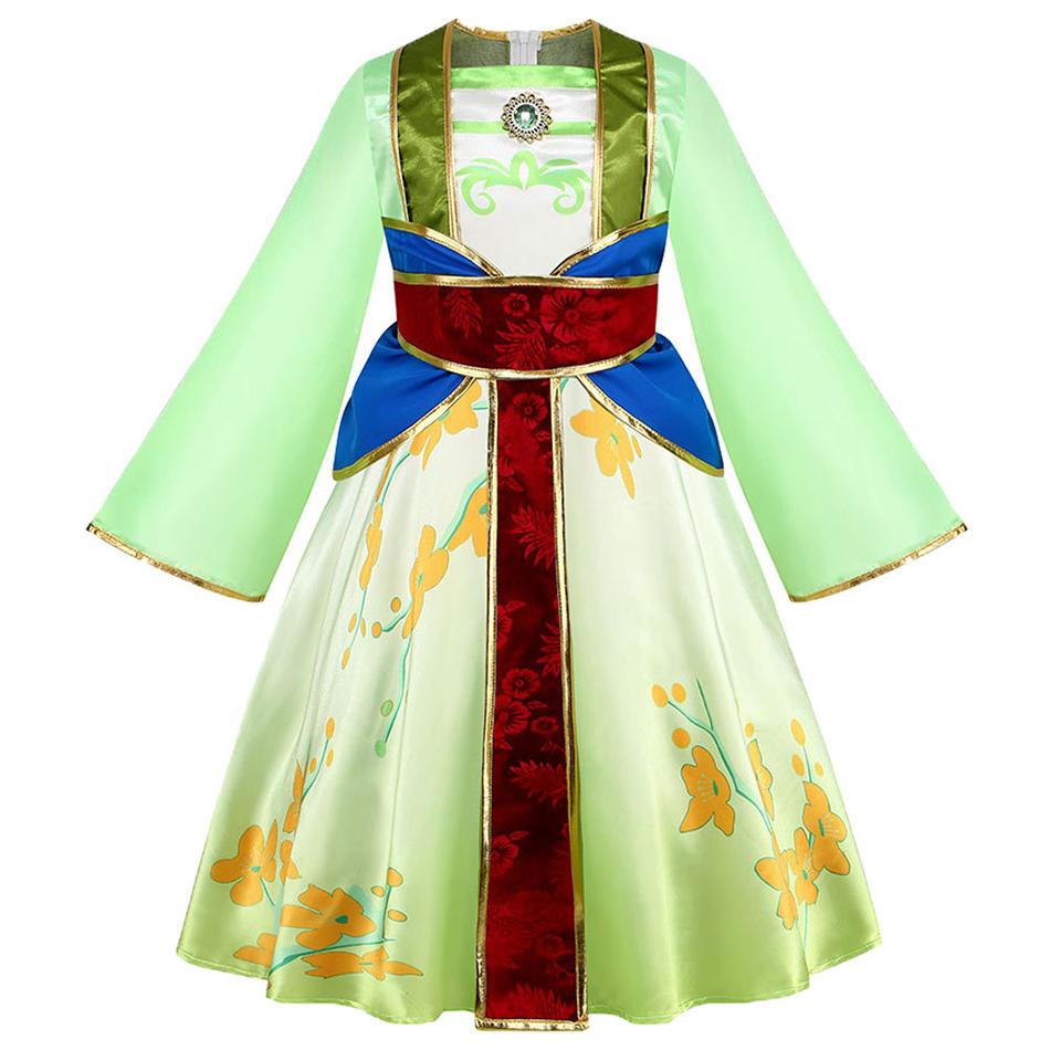 Enfants Mulan Cosplay Robe de Princesse Filles Style Chinois Hanfu Costume Traditionnel Enfants Anniversaire Fête de Carnaval Vêtements de Fée