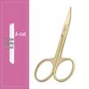 Stainless Steel Eyebrow, Nose, and Beauty Scissors with Round, Curved, and Pointed Heads