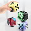 Cubo Fidget Brinquedo para Alívio do Estresse 6 Lados Multifuncional Sensorial Fidget Brinquedo Anti-Ansiedade Brinquedos de Mão com Padrões Impressos para Adultos e Crianças