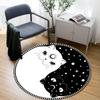 Round Rug Cat Print Bathroom Round Rug Living Room Bedroom Children's Study Round Rug Floor Mat