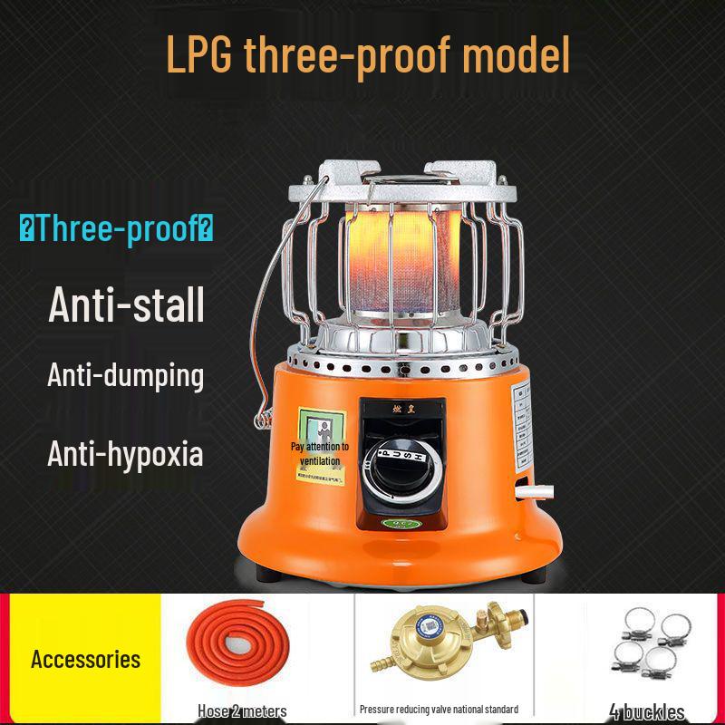 Burner Emperor Natural/Liquefied Gas Energy-Saving Fireplace Heater: New Model for Household Heating