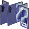 Hülle + 2 Gehärtete Gläser für Samsung Galaxy Z Fold 8 Ultra, Blaue Harte Stoßfeste Schutzhülle