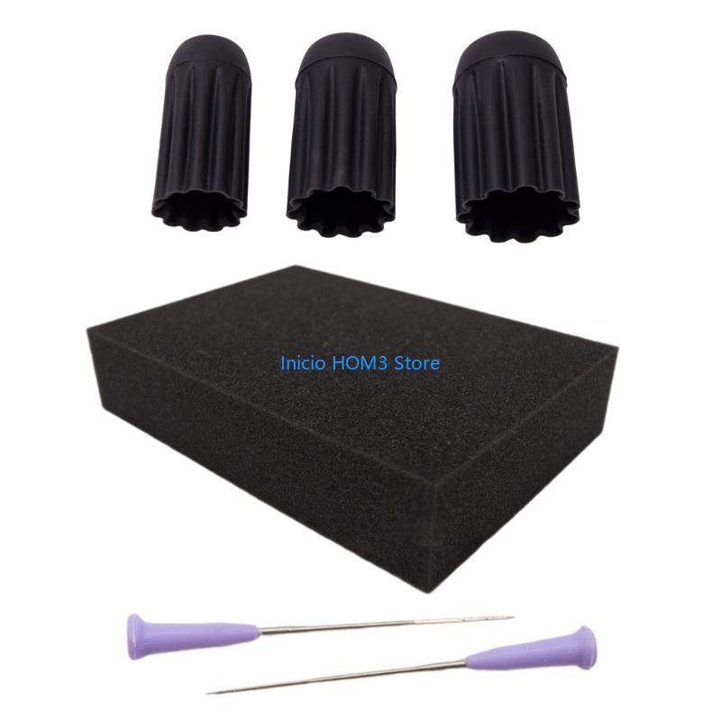 A5YD Knitting Finger Protector, Needle Felting Finger Tip Guards Silicone Finger Cots CN