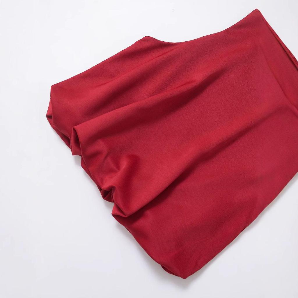 2025 Spring Women's European & American Style Sleeveless Balloon Silhouette Top