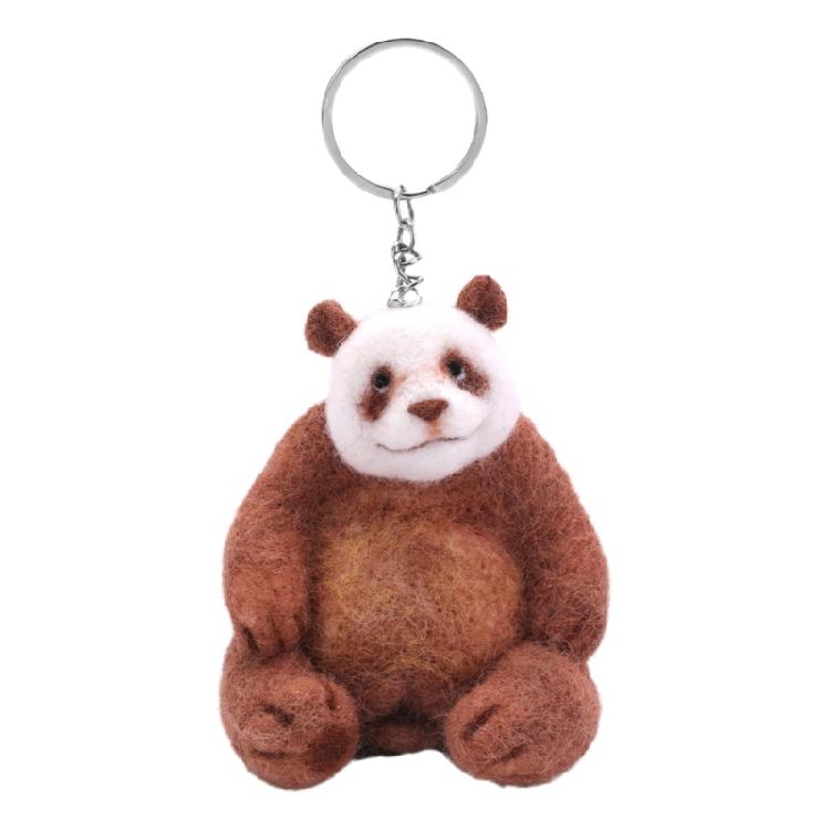 

Little Panda Needle Felting Set Panda Animal Wool Felted Set with Instruction Felting Needle Wool Roving Wood Handle