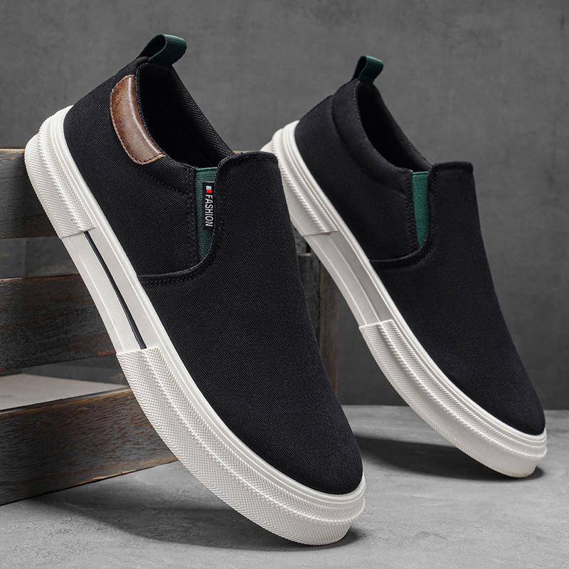 New fashion breathable men's canvas shoes comfortable and non slip men's single shoes