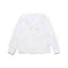 Levis Solid Color Round Neck Single Button Long Sleeve Shirt Women Shirts White A7356-0000