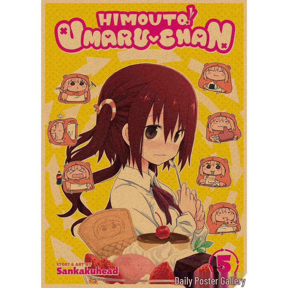 Japanese Anime Himouto! Umaru-chan Retro Kraft Paper Decorative Poster 29.7X42cm (A3 size)