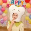 Funny Tooth Hood Hat Animal Theme Dress Up Hat Headgear Plush Animal Hat  Christmas