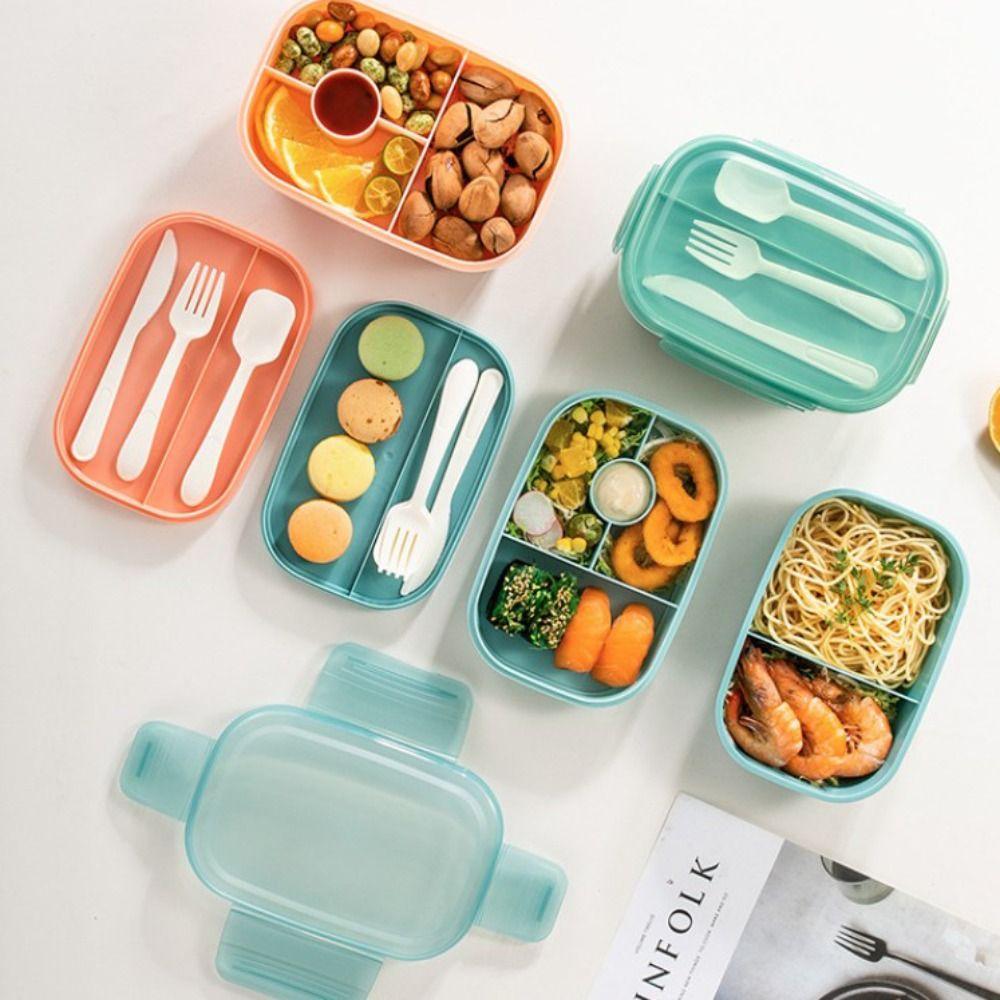 Leak-Proof Lunch Container Heat Resistant Food Storage Box Microwavable Student Lunchbox  Snack
