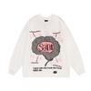 Mens Oversized Retro Streetwear Long Sleeve Tee With Vintage Print Cotton Loose Fit Casual Top